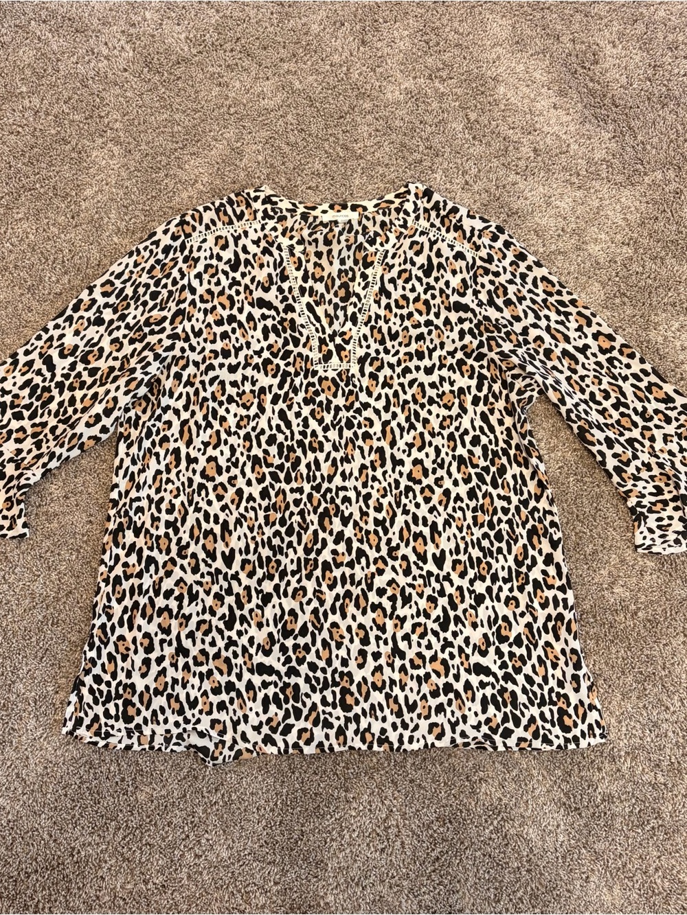 Maurices Leopard Print 3/4 Sleeve Tunic - Size XL